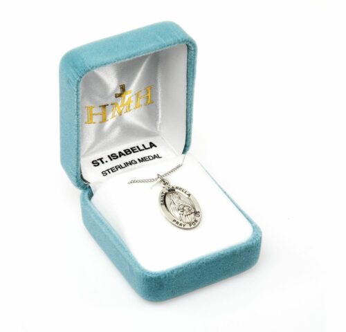 Patron Saint Isabella Oval Sterling Silver Medal - Image 4