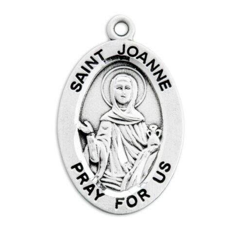 Patron Saint Joanne Oval Sterling Silver Medal - Image 2