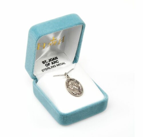 Patron Saint Joan of Arc Oval Sterling Silver Medal - Image 4