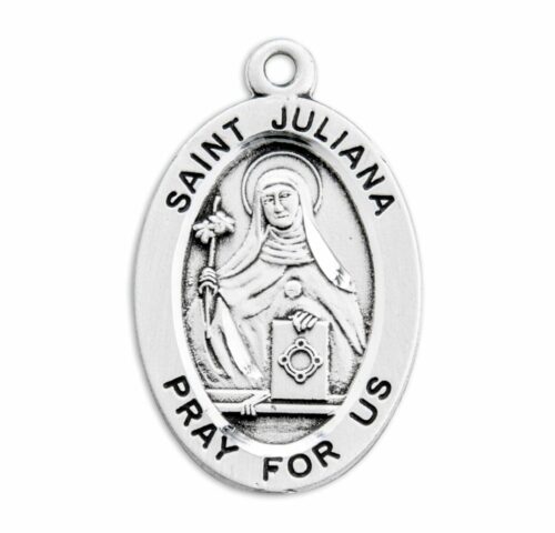 Saint Juliana Oval Sterling Silver Medal - Image 2