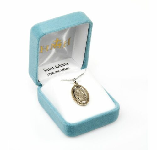 Saint Juliana Oval Sterling Silver Medal - Image 4