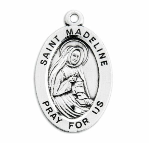 Patron Saint Madeline Oval Sterling Silver Medal - Image 2