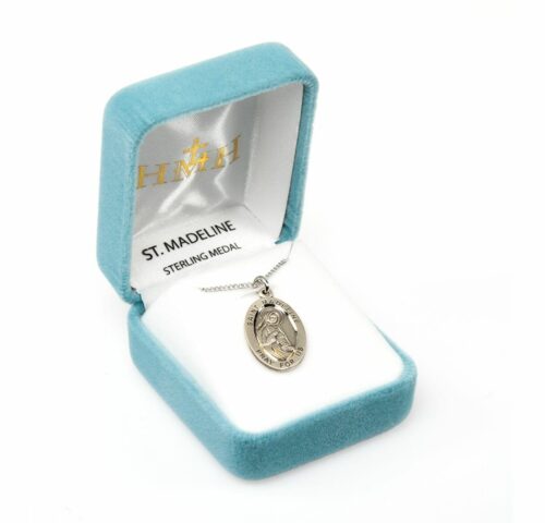 Patron Saint Madeline Oval Sterling Silver Medal - Image 4