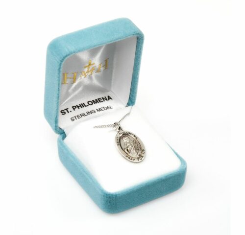Patron Saint Philomena Oval Sterling Silver Medal - Image 4