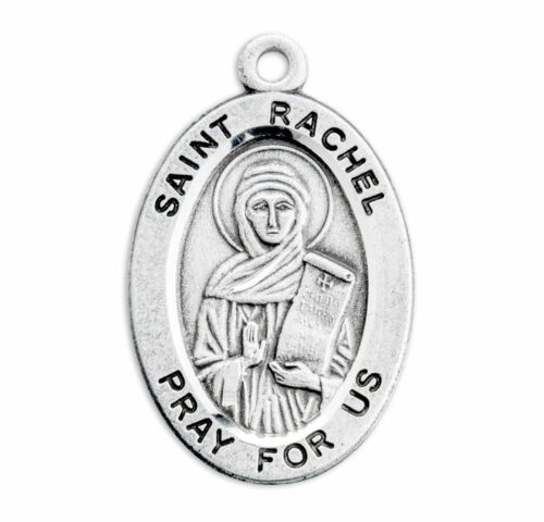 Patron Saint Rachel Oval Sterling Silver Medal - Image 2