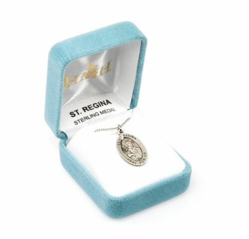 Patron Saint Regina Oval Sterling Silver Medal - Image 4