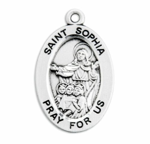 Patron Saint Sophia Oval Sterling Silver Medal - Image 2