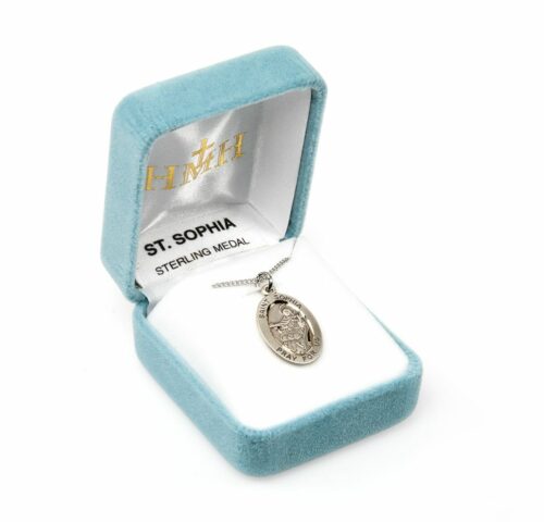 Patron Saint Sophia Oval Sterling Silver Medal - Image 4