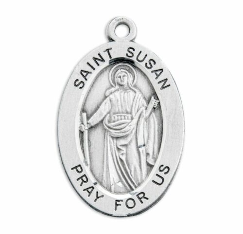 Patron Saint Susan Oval Sterling Silver Medal - Image 2