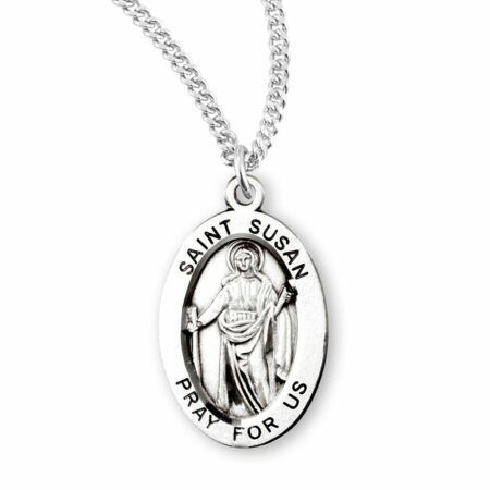 Patron Saint Susan Oval Sterling Silver Medal