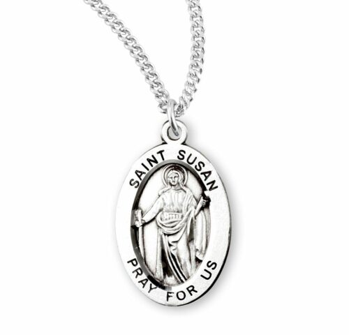 Patron Saint Susan Oval Sterling Silver Medal