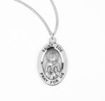 Saint Zoe Oval Sterling Silver Medal