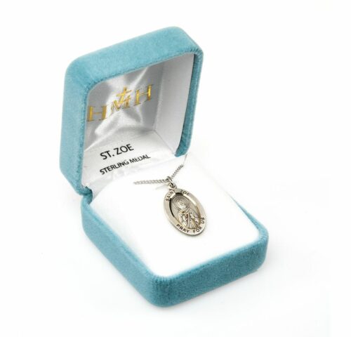 Saint Zoe Oval Sterling Silver Medal - Image 4