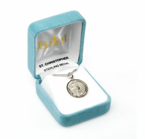Paint Christopher Round Sterling Silver Medal - Image 4