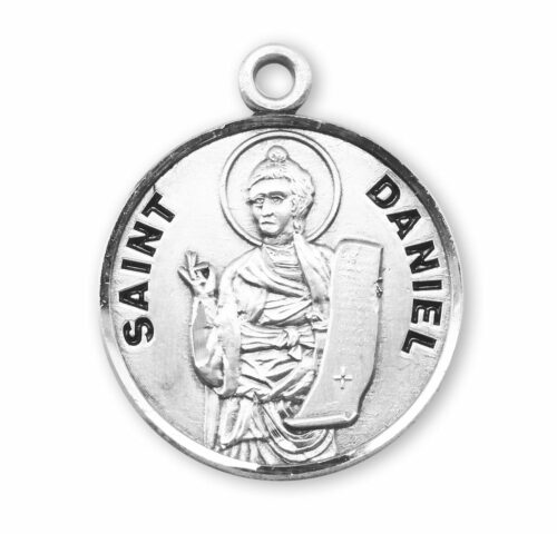 Patron Saint Daniel Round Sterling Silver Medal - Image 2
