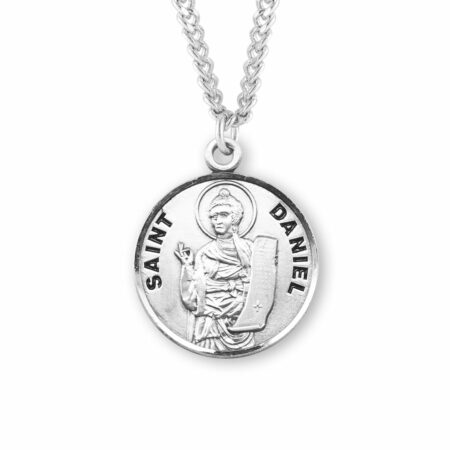 Patron Saint Daniel Round Sterling Silver Medal