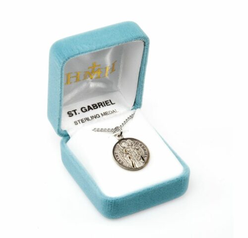 Patron Saint Gabriel Round Sterling Silver Medal - Image 4