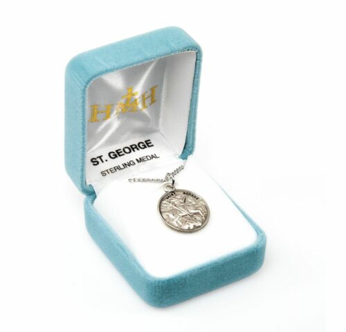 Patron Saint George Round Sterling Silver Medal - Image 4