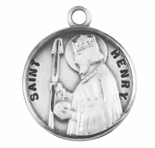 Patron Saint Henry Round Sterling Silver Medal - Image 2