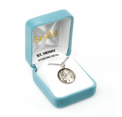 Patron Saint Henry Round Sterling Silver Medal - Image 4
