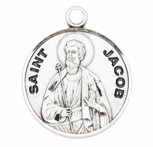Patron Saint Jacob Round Sterling Silver Medal - Image 2