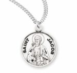 Patron Saint Jacob Round Sterling Silver Medal