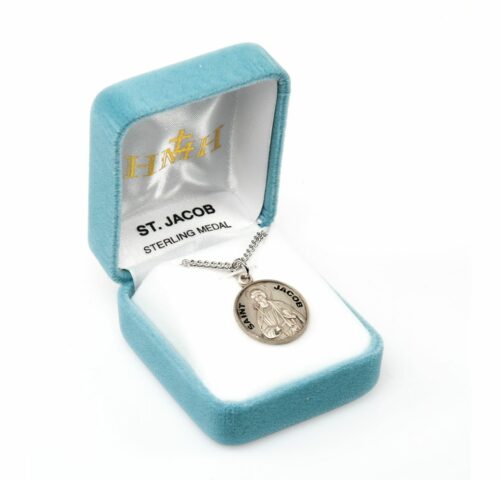 Patron Saint Jacob Round Sterling Silver Medal - Image 4