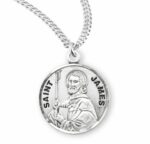 Patron Saint James Round Sterling Silver Medal