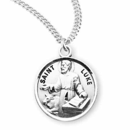 Patron Saint Luke Round Sterling Silver Medal