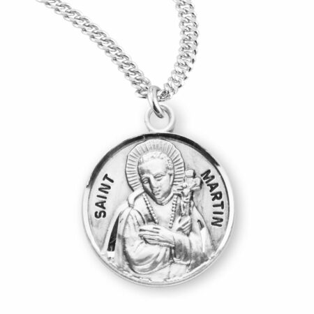 Patron Saint Martin De Porres Round Sterling Silver Medal