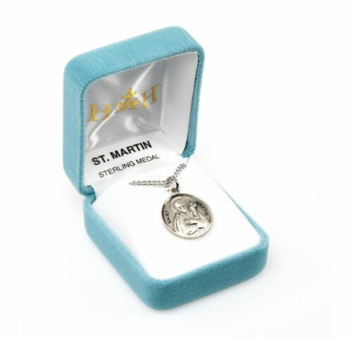 Patron Saint Martin De Porres Round Sterling Silver Medal - Image 3