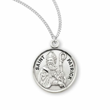 Patron Saint Patrick Round Sterling Silver Medal