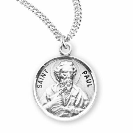 Patron Saint Paul Round Sterling Silver Medal