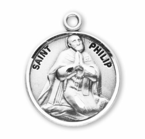 Patron Saint Philip Round Sterling Silver Medal - Image 2
