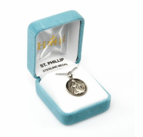 Patron Saint Philip Round Sterling Silver Medal - Image 4