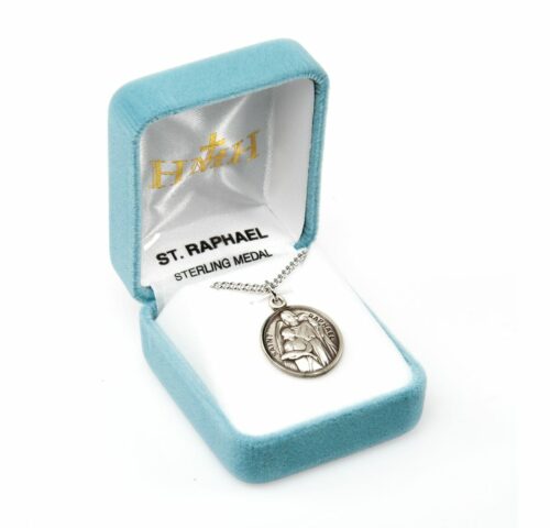 Patron Saint Raphael Round Sterling Silver Medal - Image 4