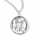 Patron Saint Raymond Round Sterling Silver Medal