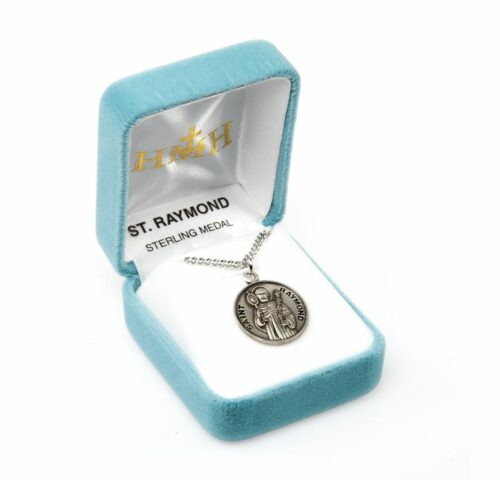 Patron Saint Raymond Round Sterling Silver Medal - Image 4