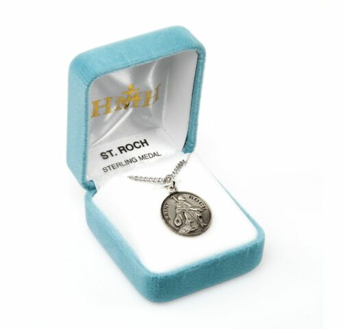Patron Saint Roch Round Sterling Silver Medal - Image 4