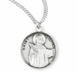 Patron Saint Stephen Round Sterling Silver Medal