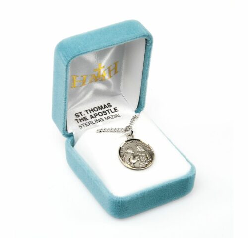 Patron Saint Thomas the Apostle Round Sterling Silver Medal - Image 4