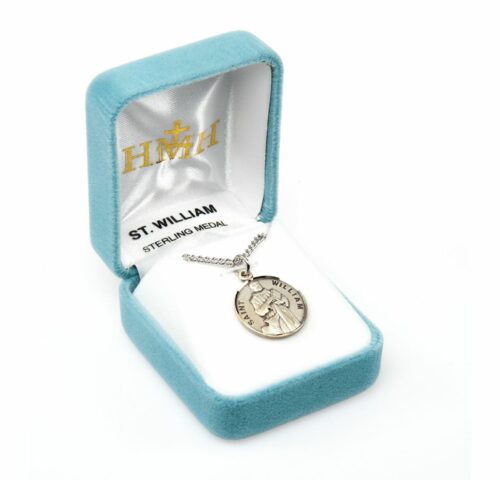 Patron Saint William Round Sterling Silver Medal - Image 4