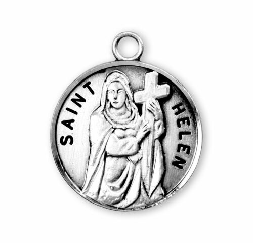 Patron Saint Helen Round Sterling Silver Medal - Image 2