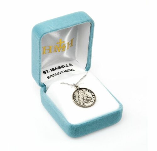 Patron Saint Isabella Round Sterling Silver Medal - Image 3