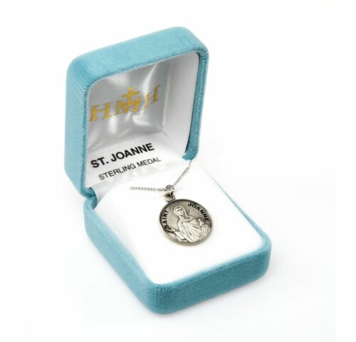 Patron Saint Joanne Round Sterling Silver Medal - Image 3