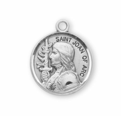 Patron Saint Joan of Arc Round Sterling Silver Medal - Image 2