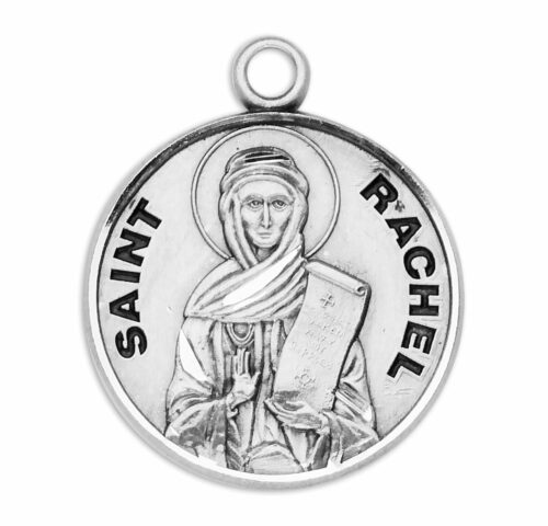 Patron Saint Rachel Round Sterling Silver Medal - Image 2
