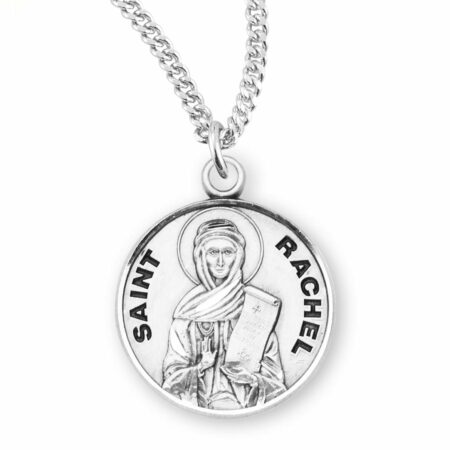 Patron Saint Rachel Round Sterling Silver Medal