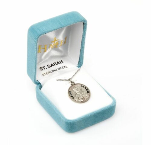 Patron Saint Sarah Round Sterling Silver Medal - Image 3