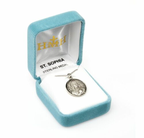 Patron Saint Sophia Round Sterling Silver Medal - Image 4